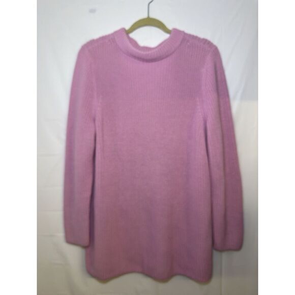 Women's Talbots  Plus Pink Mock Neck‎ Cableknit Sweater Size 1X #13 - Picture 1 of 8